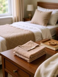 (100 % coins back). JOCKEY Cotton 500 GSM Hand Towel Set (Pack of 2, Nomad)