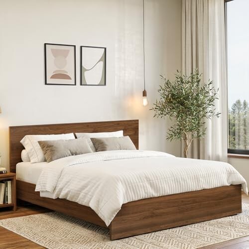 ABOUT SPACE Bed - (80 x 74 inches) King Size Bed Without Storage 