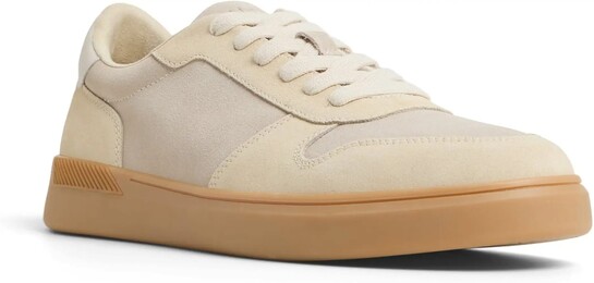 Aldo retrosneaker Men's Beige Leather Sneakers Size: 7 UK