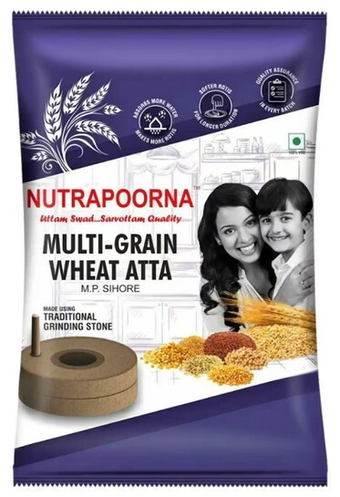 Zepto : Nutrapoorna Multigrain Wheat Atta 5 kg (Location Specific)