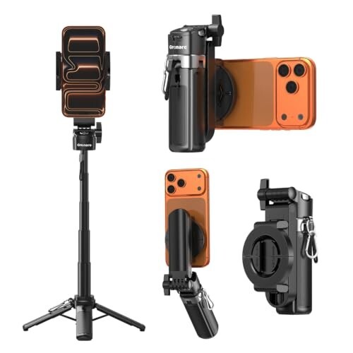 GRENARO Tripod Stand for Phone, Mini Selfie Stick Tripod with Magnetic & Clamp Holder [₹250 Coupon discount]
