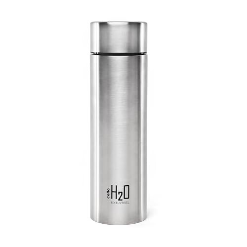 CELLO H2O Stainless Steel Water Bottle For Office & Daily Use 1000 ml, Silver