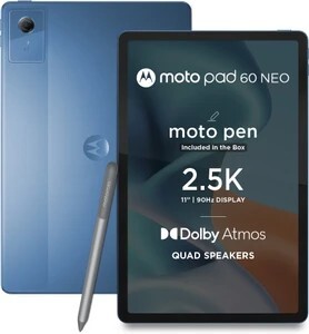 MOTOROLA Pad 60 Neo 4 GB RAM 128 GB ROM 11 inch with Wi-Fi Only MediaTek Dimensity 6300 Tablet (Malibu Blue)