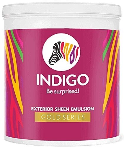 Indigo Exterior Sheen Emulsion Gold Series – Exterior sheen paint formulated with speciality acrylics for a smooth sheen finish – 4 L Signal Red
