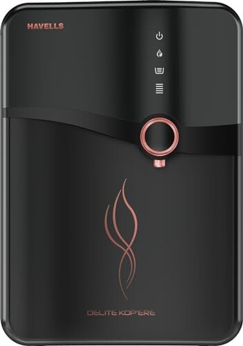 Havells Delite Kop'ere Water Purifier (Black), RO+UV+pH Balance, 7 Stages,Tanker & Municipal Water
