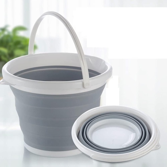 Foldable Silicone Bucket 5L | Collapsible | Car Wash Camping Travel | Space Saving