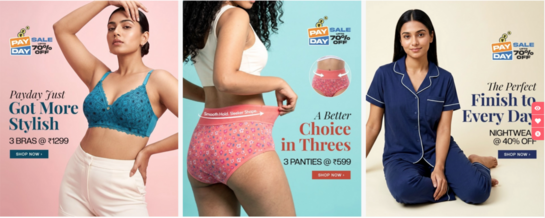 Shyaway - Pay Day Sale | Upto 70% off | 3 Panties @ 599 