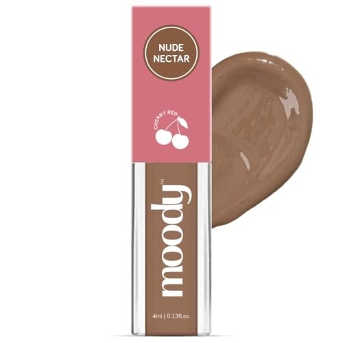 Moody Drip Matte Liquid Lipstick - Nude Nectar, with Jojoba Seed Oil & Vitamin E 