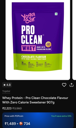 Yogabar Whey Protein Isolate + Concentrate|Chocolate 907g|25g Protein/Scoop|2lbs Whey Protein (907 g, Delicious & Chocolatey)