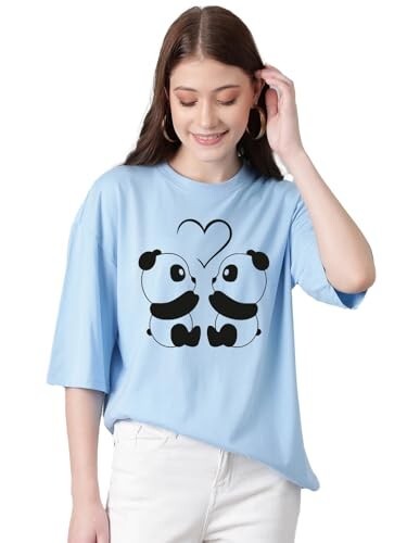 KOTTY Women’s Graphic Printed T-Shirt – Soft Cotton Blend Tee for Everyday Style