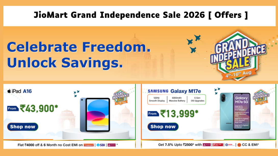JioMart Grand Independence Sale 2026 [ Samsung, Macbook & more ]  