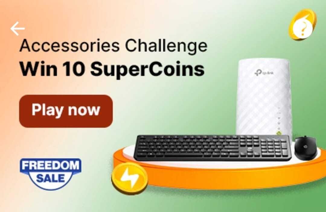 Accessories Challenge on flipkart win 10 supercoins