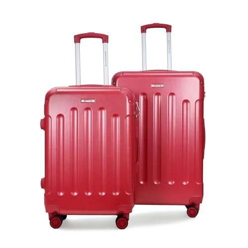AMERICAN TRAVELLER Rockstar Set-2 Polycarbonate 8-Wheel Luggage Trolley Bag | Durable Hard Case Polycarbonate| Lightweight| TSA-Type Lock| Anti-theft Zipper| Suitcase for Unisex| 5-Year Warranty