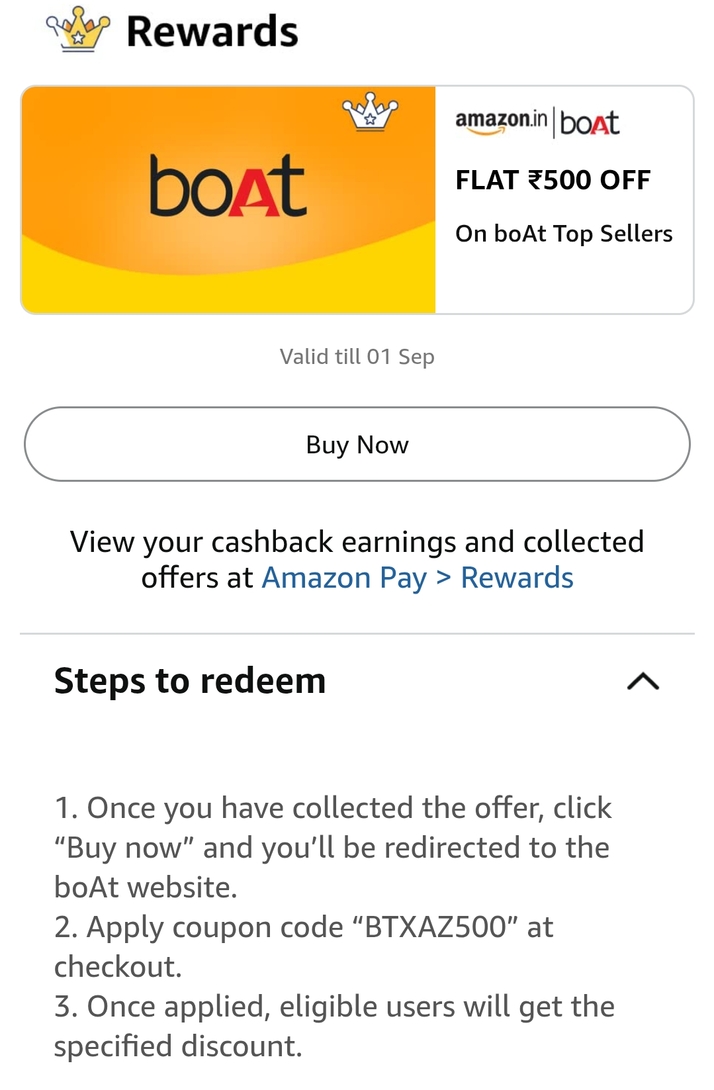 boat's flat 500 off on 'boAt top sellers'