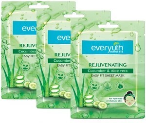 Everyuth Naturals Rejuvenating Cucumber and Aloe VeraSheet Mask. ...more