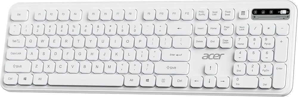 Acer SoftKey Pro Wireless Keyboard | 2.4GHz USB Connectivity | Full-Size 108-Key Layout with Numeric Keypad