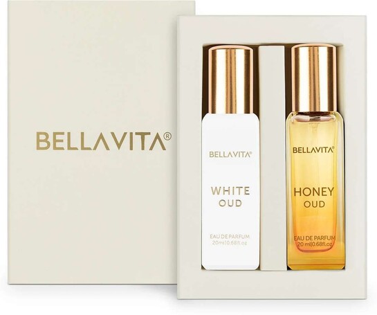 BELLAVITA WHITE OUD perfume & HONEY OUD perfume combo 2X20ML|With Citrus & Woody Notes| Eau de Parfum 40 ml (For Men & Women)