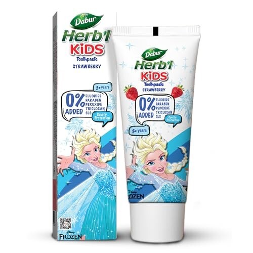 DABUR Herb'l Kids Elsa Frozen Toothpaste|3+ Years|Strawberry