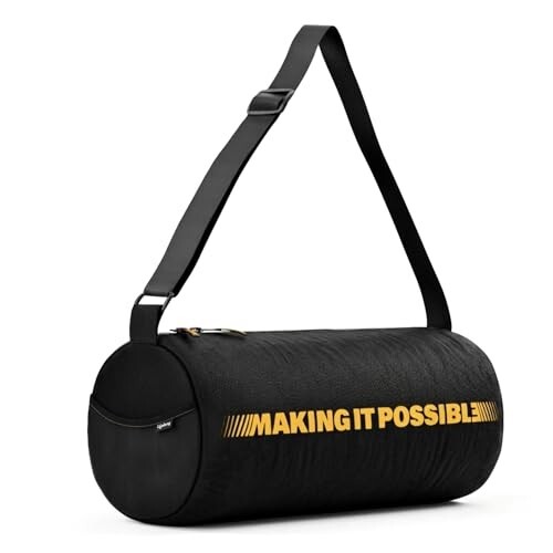 Lifelong Gym Bag for Men & Women | Lightweight Sports Duffle Bag| Black | Polyester