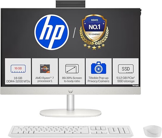 HP All-in-One, AMD Ryzen 7 7730U (16GB DDR4, 512GB SSD)