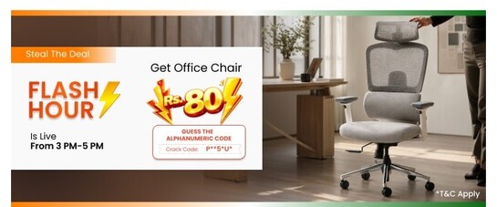 Pepperfry | Flash Hour Sale | Office Chair for Rs. 80 | Guess the Coupon Code