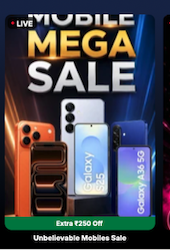 Get extra ₹250 off on mobiles in liveshop