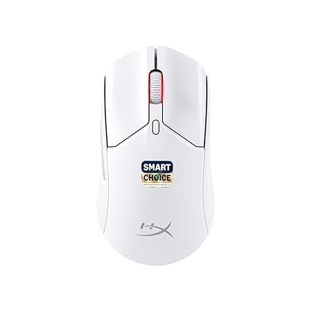 HyperX Pulsefire Haste 2 Smartchoice Dual Wireless RGB Gaming Mouse, Upto 26K DPI, HyperX 26K Sensor, 61g Ultra Lightweight, 100 Hr Battery Life, 1K Hz Polling Rate, 24 Months Warranty-White [6N0A9AA]