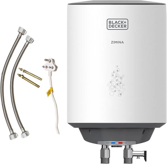 Black+Decker Zimina Geyser 15 Ltr | Storage Water Heater for Home & Kitchen