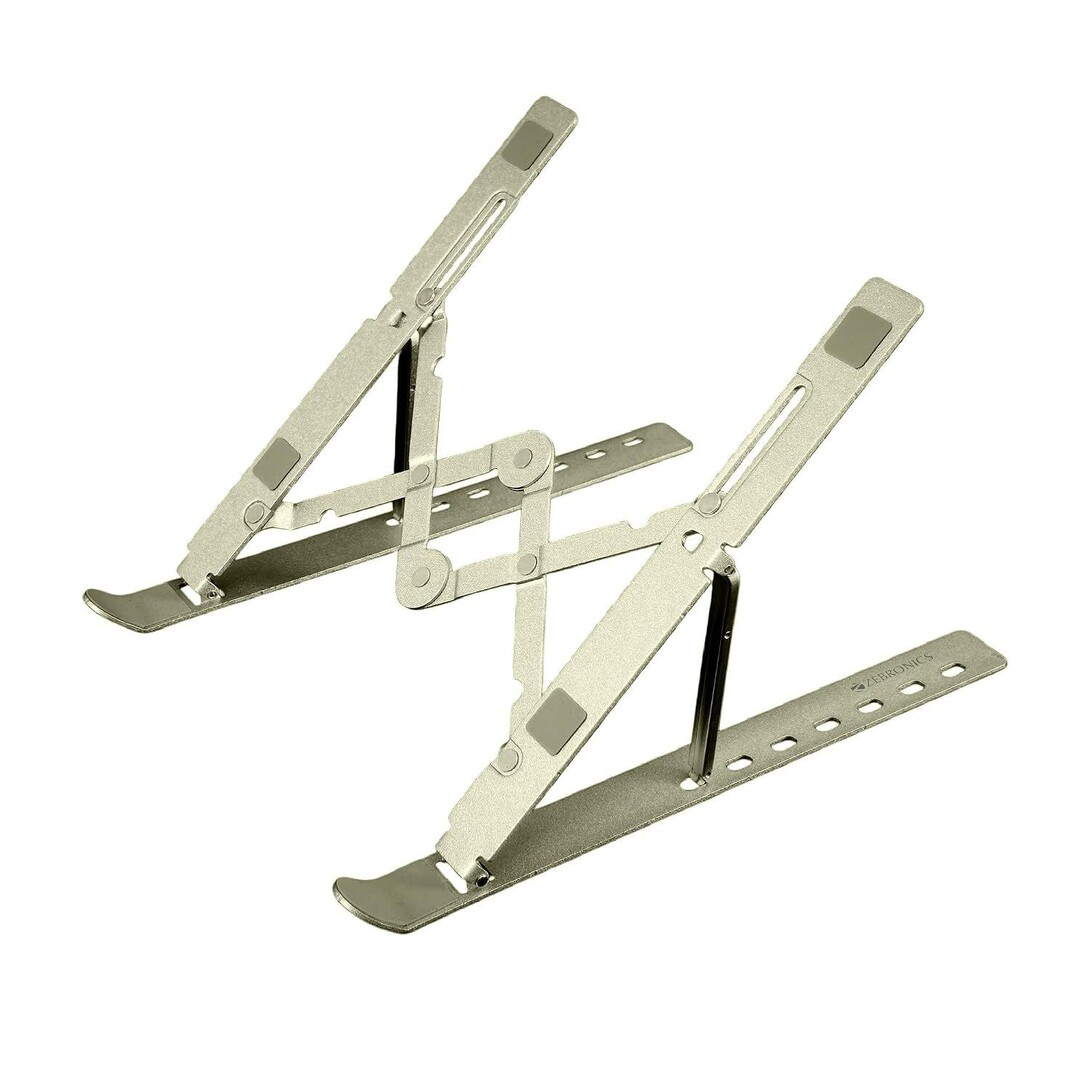 Zebronics NS2000 Plus Laptop Stand, Supports Up to 17-Inch Laptops, 5kg Load Capacity, 7-Level Adjustable Height