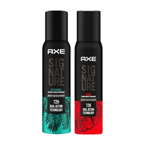 AXE Signature Mysterious and Intense Deodorant No Gas Body Perfume Body Spray  -  For Men (400 ml, Pack of 2)