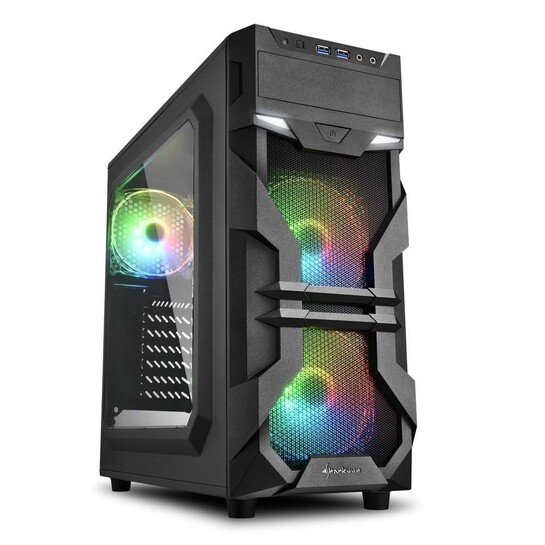 Sharkoon VG7-W RGB Mini Tower PC Computer Case