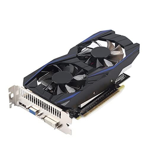 VBESTLIFE 1050Ti 4GB Graphics Card, DDR5 128Bit GPU, 700MHz PCIE 2.0 Gaming Video Card, Desktop Computer Graphics Card with Dual Cooling Fan