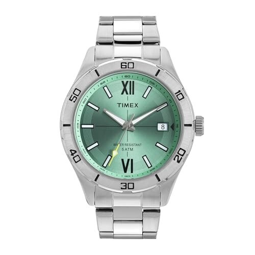 TIMEX Analog Watch for Men Available in Multicolor Dial & Silver Stainless Steel Bracelet Band - Water Resistant Wrist Watches