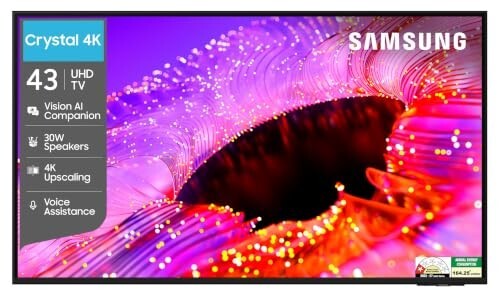 Samsung 43 inches Crystal UHD 4K Samsung Vision AI Smart TV UA43UE86AHULXL