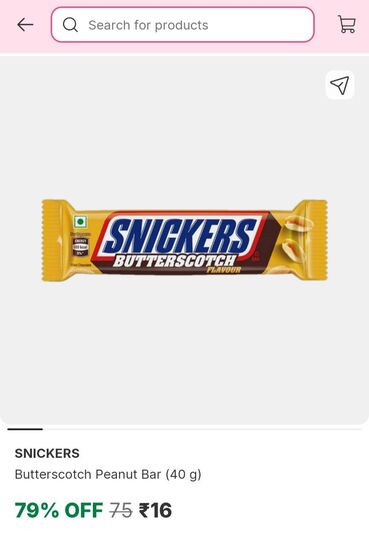 Snickers Butterscotch Peanut bar