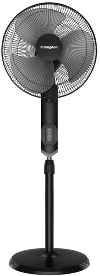Crompton Torpedo- Ex with 1 Year Warranty 400 mm Pedestal Fan (Black Grey | Pack of 1)