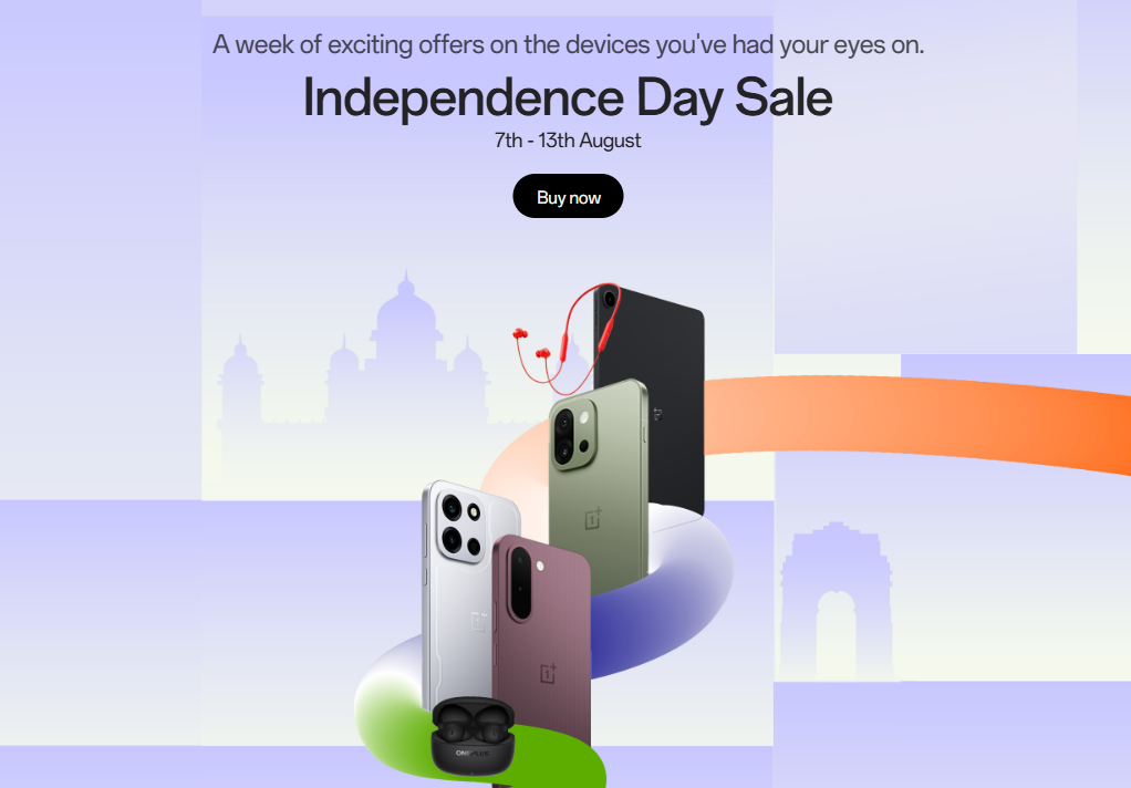 OnePlus Independence Day Sale India 2025 Offers on OnePlus Smartphones & Electronics