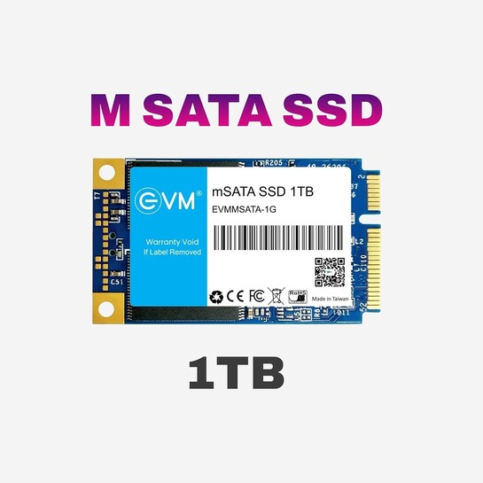 EVM 1TB mSATA Internal SSD | 3D NAND Storage | Up to 520MB/s Read 320MB/s Write | Laptop Ultrabook Upgrade | 5 Year Warranty (EVMMS/1TB)