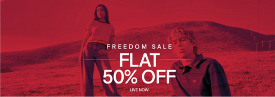 Freedom Sale is Live | Flat 50% Off