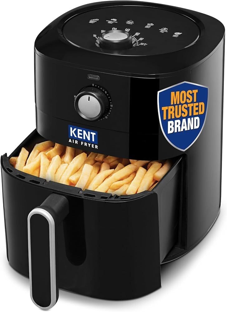 KENT Classic Hot Air Fryer 4L 1300 W | 80% Less Oil | Instant Electric Air Fryer Bake 