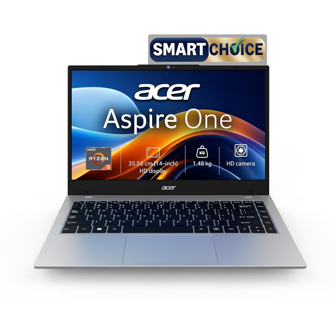 Acer Smartchoice Aspire One, AMD Ryzen 5-40,Office 2024 + M365 Basic Laptop