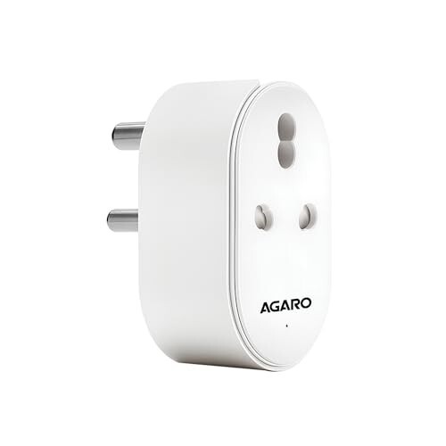 AGARO Regency 16A Wi-Fi Smart Plug with Energy Monitoring & App Control, Compatible with Alexa & Google Assistant, Voice Control for Geyser, AC & Other Heavy Appliances, Timer & Scheduling, White