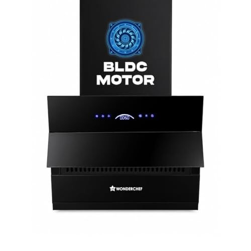 Wonderchef Ultra Slant 60cm Filterless Auto-clean Kitchen Chimney with Oil Collector, BLDC Motor, Suction 2000 m3/hr, Motion Sensor + Touch Control, 15-Yr Warranty on Motor & 5-Yr Comprehensive, Black