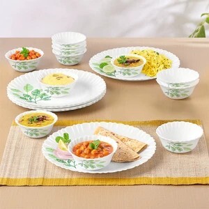 Larah by Borosil Pack of 18 Opalware Fauna Opalware Galaxy Series...more