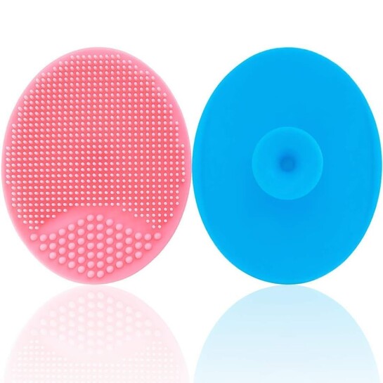 Soft Silicon Body Scrubber for Bathing, Skin Soother Bath Brush, Mini Silicone Scalp Scrubber, Craddle Cap Brush, Kids, Newborn Baby, Toddler Silicone Massage Brush for Cleansing (Pack of 2)