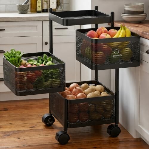 HomeWiz Square Kitchen Rack 3- Layer