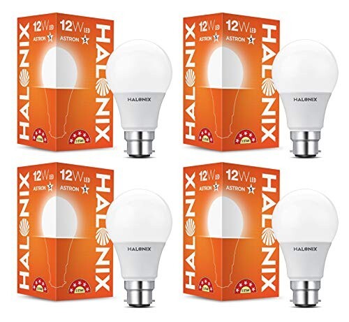 Halonix Astron Star Base B22 12-Watt LED Bulb (Pack of 4, Cool White)