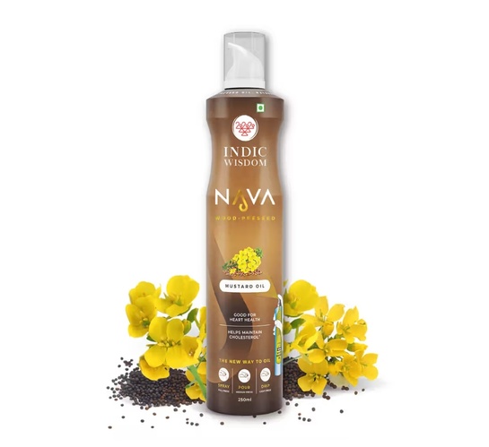 INDICWISDOM -Nava-Spray-Wood Pressed Mustard Oil (No Aerosol/CFCs/Preservatives)(Cold Pressed-Extracted On Wooden Churner) 250ml on Instamart
