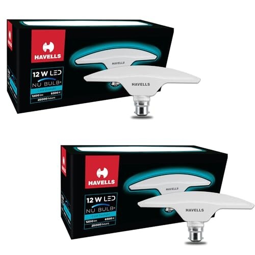 Havells T Shape NU Led Bulb 12W B22 Base|14% Wider Light Spread|- Pack Of 2