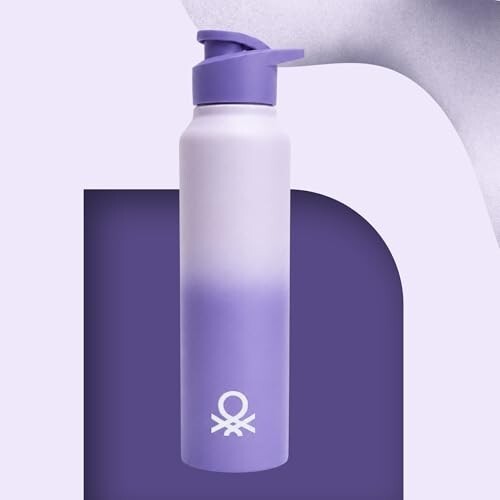 United Colors of Benetton Stainless Steel Water Bottle 1L Leak-Proof